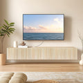 Oak Fluted Door Wall Mount Floating TV Stand