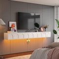Cream Arch Door Fully Assembled Floating TV Stand