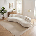 Curved Boneless Compressed Foam 4-Seater Cloud Sofa