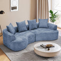 Chenille Half Moon Curved Modular Cloud Sofa